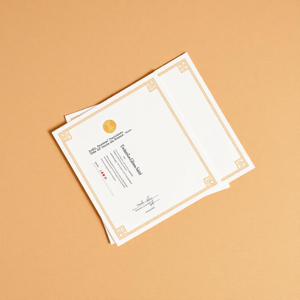 Official certification documents